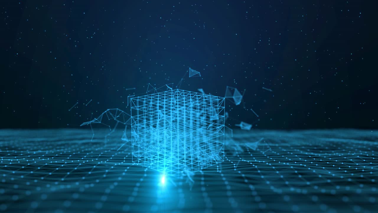 4k virtual artificial intelligence cyber technology background concept social media tech innovation