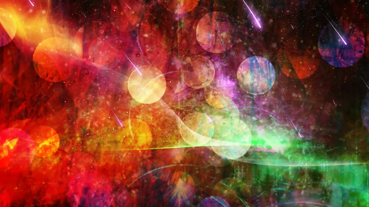 보케 (bokeh) - 4k 무결한 루프 모션 배경 애니메이션으로 별빛 하늘 배경에 밝은 생생한 색상