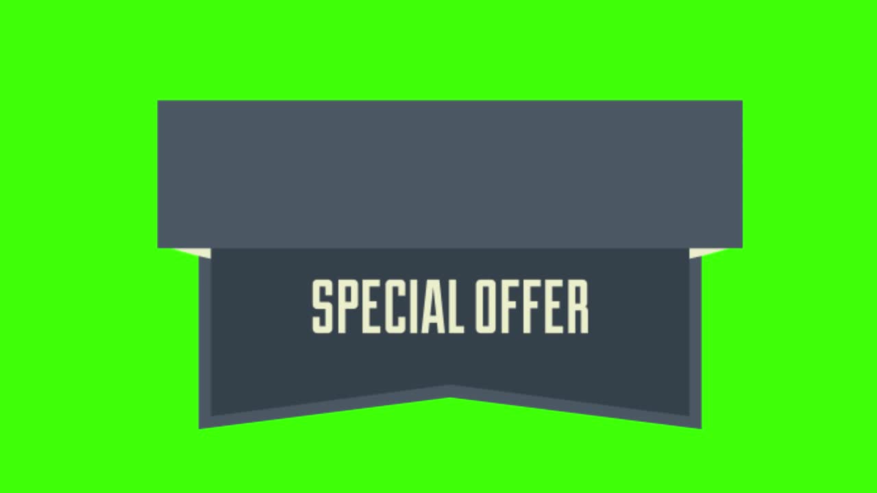 4k 녹색 스크린에서 특별 제안의 스티커 아이콘