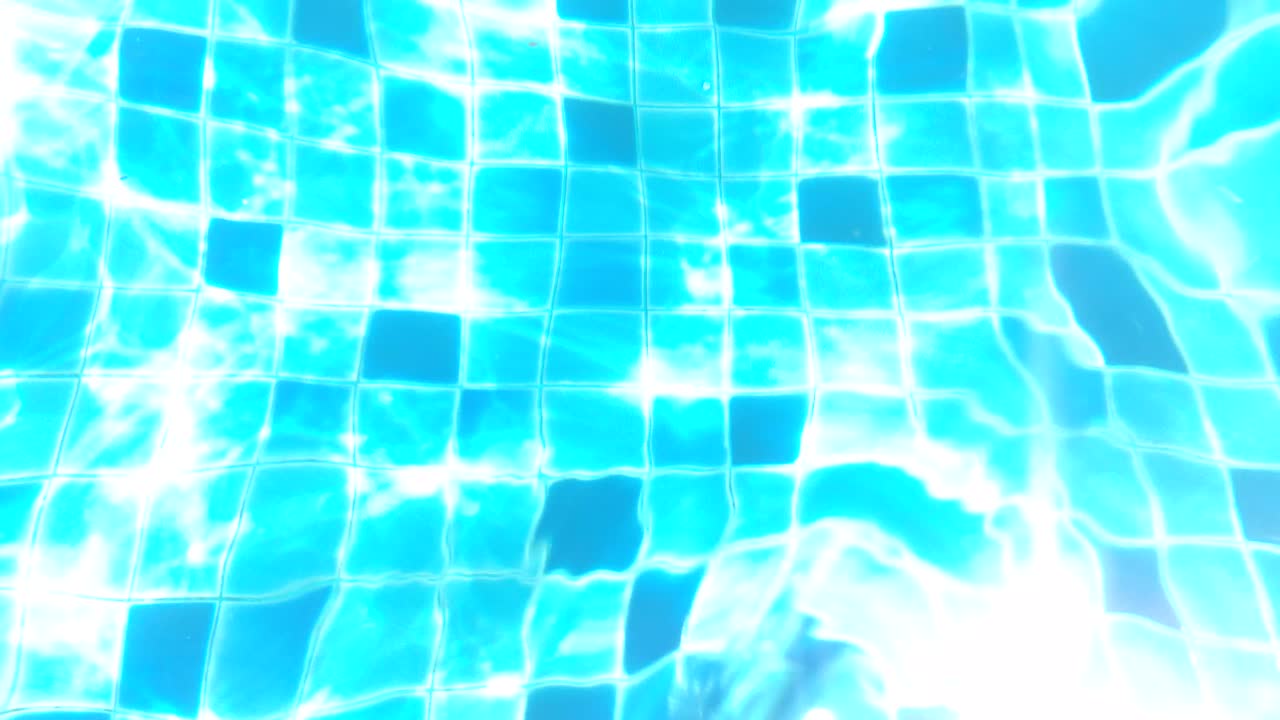 Abstract Swimming Pool Bottom Caustics Ripple And Flow With Waves Background.
