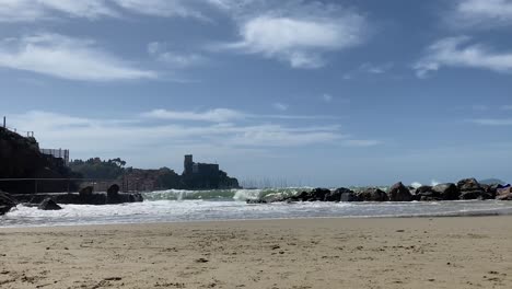 Lerici-Castle.-View-from-the-beach.-Italy