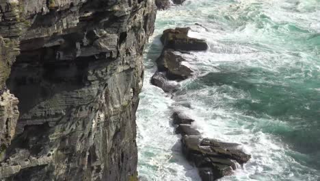 establishing shot of the beautiful rugged ocean coast of scotland or ireland 1