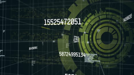 animación del procesamiento de datos sobre el escaneo del alcance