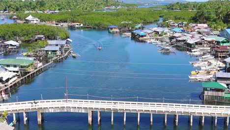 aerial of floating village of day asan