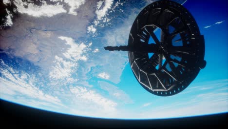 futuristic-Space-satellite-orbiting-the-earth