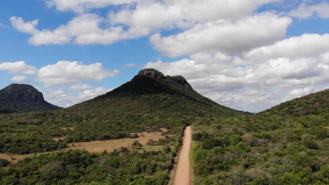 beautiful drone shot of the hills of paraguari on a sunny day