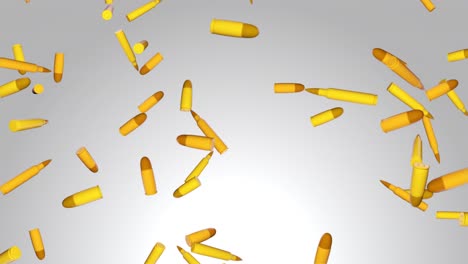 sniper bullets falling flying in slow motion against green screen ammo ammunition concept of