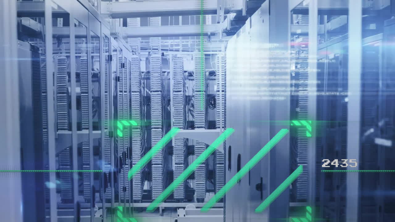 Animation of data processing over computer servers