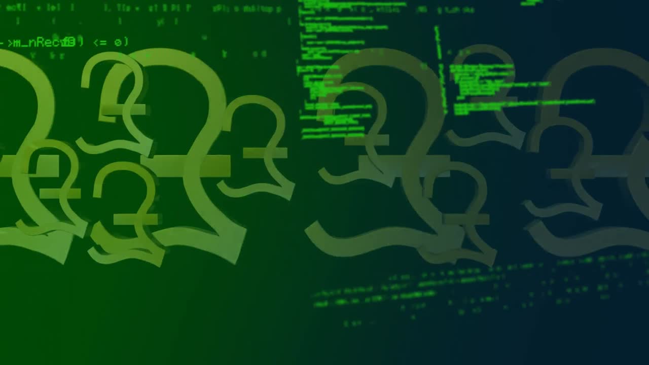 procesamiento de datos contra los símbolos del euro en movimiento