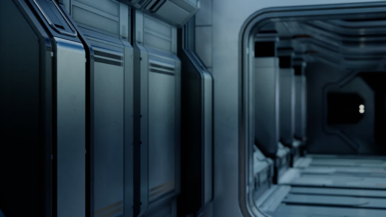 interior estéril de ciencia ficción futurista de un laboratorio o una nave espacial