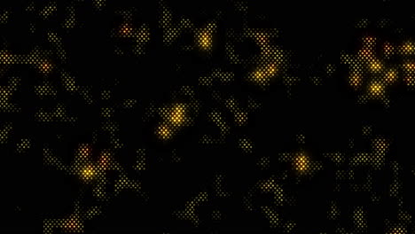 Leuchtendes-Gelbes-Punktmuster-Auf-Faszinierendem-Schwarzem-Hintergrund