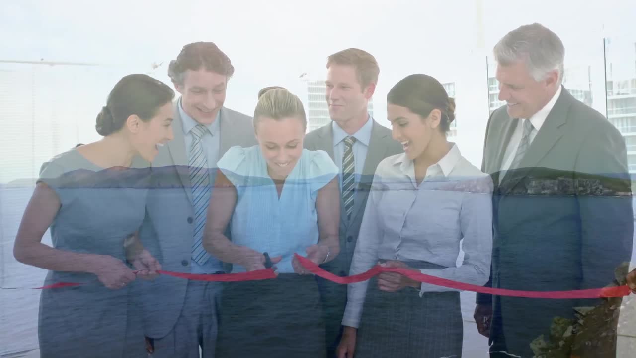 다양한 사업가들에 대한 풍경의 애니메이션