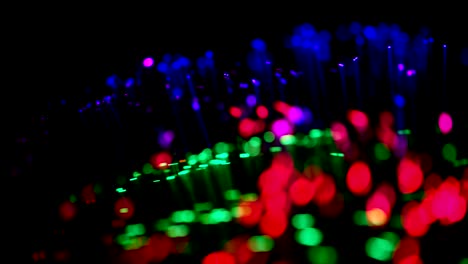 fibra óptica. luces abstractas fuera de enfoque.