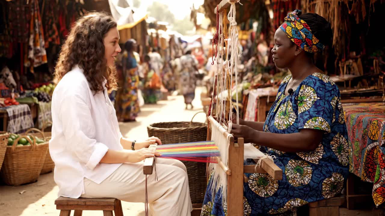 Weaving Tradition at a Vibrant Market