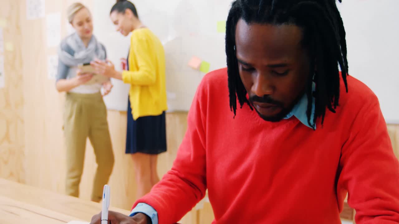 Business executive working in office