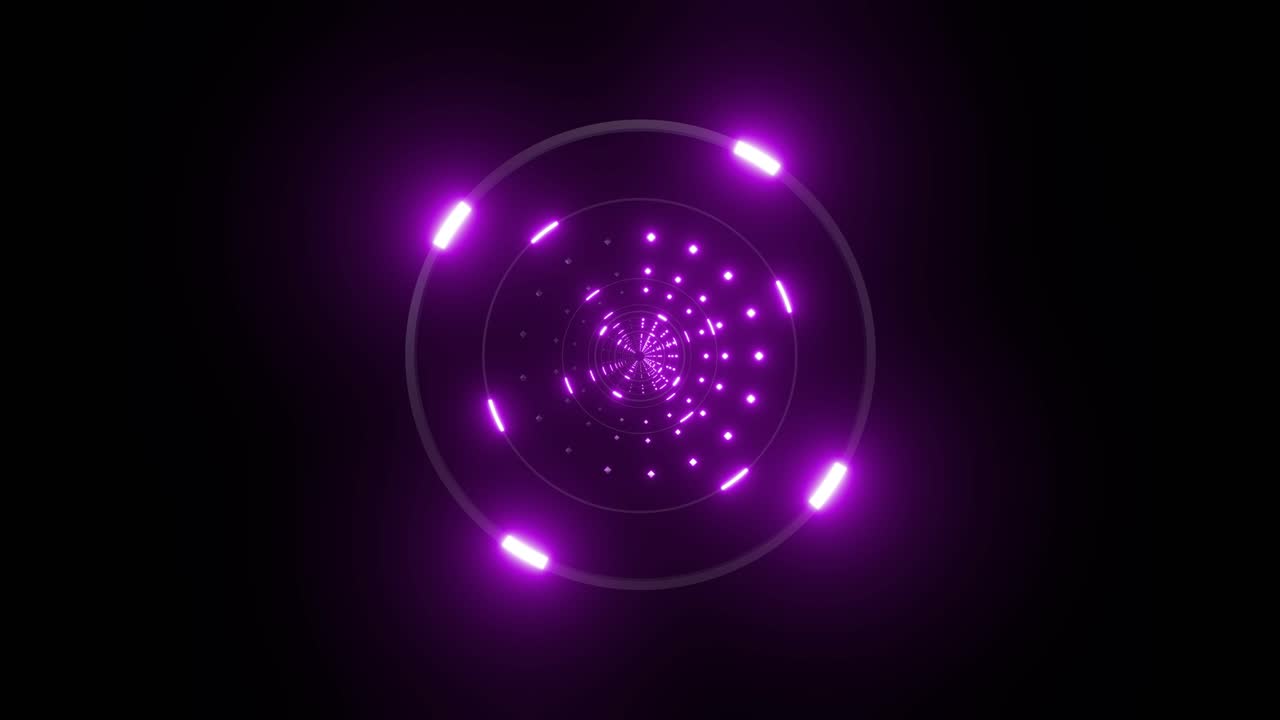 Abstract Purple Neon Tunnel