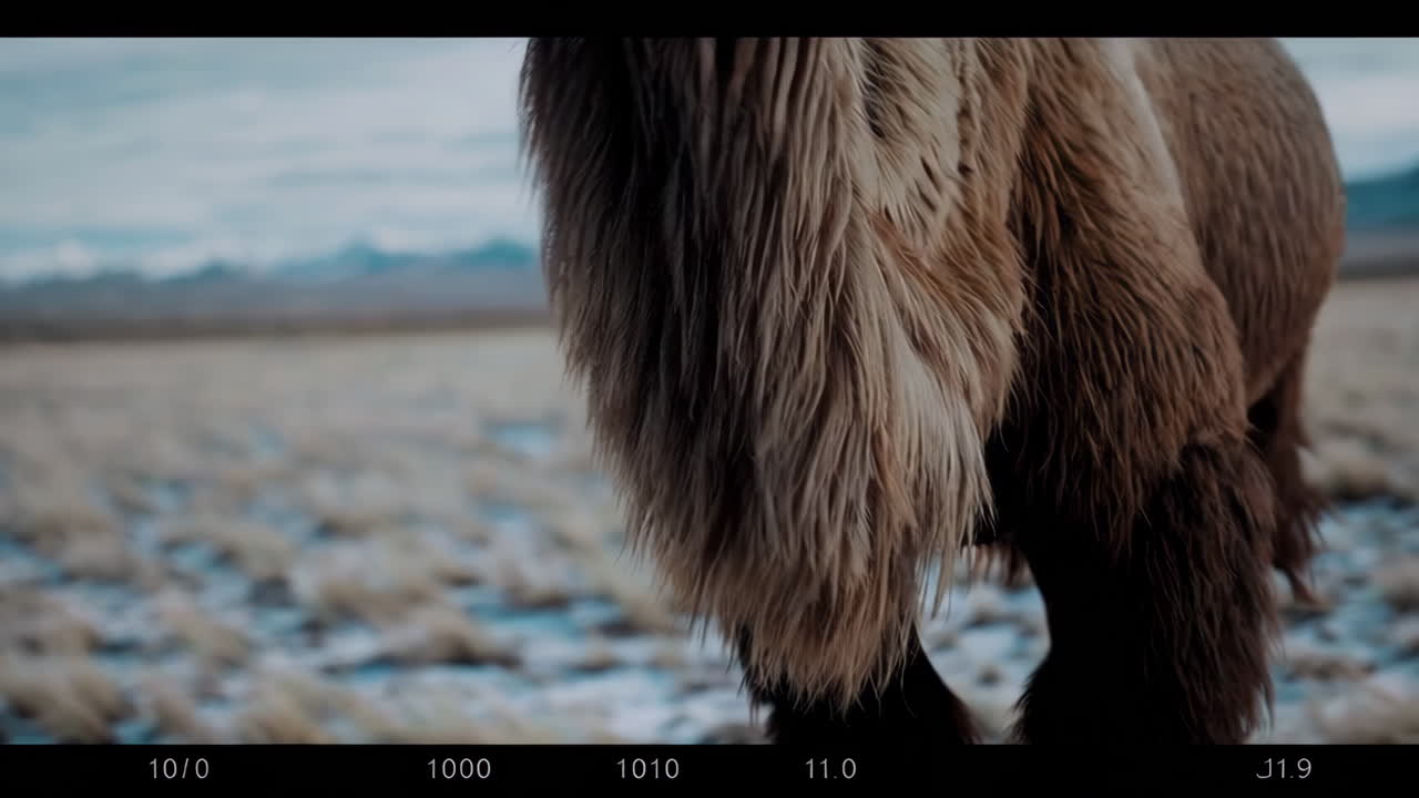 camello en un paisaje montañoso nevado