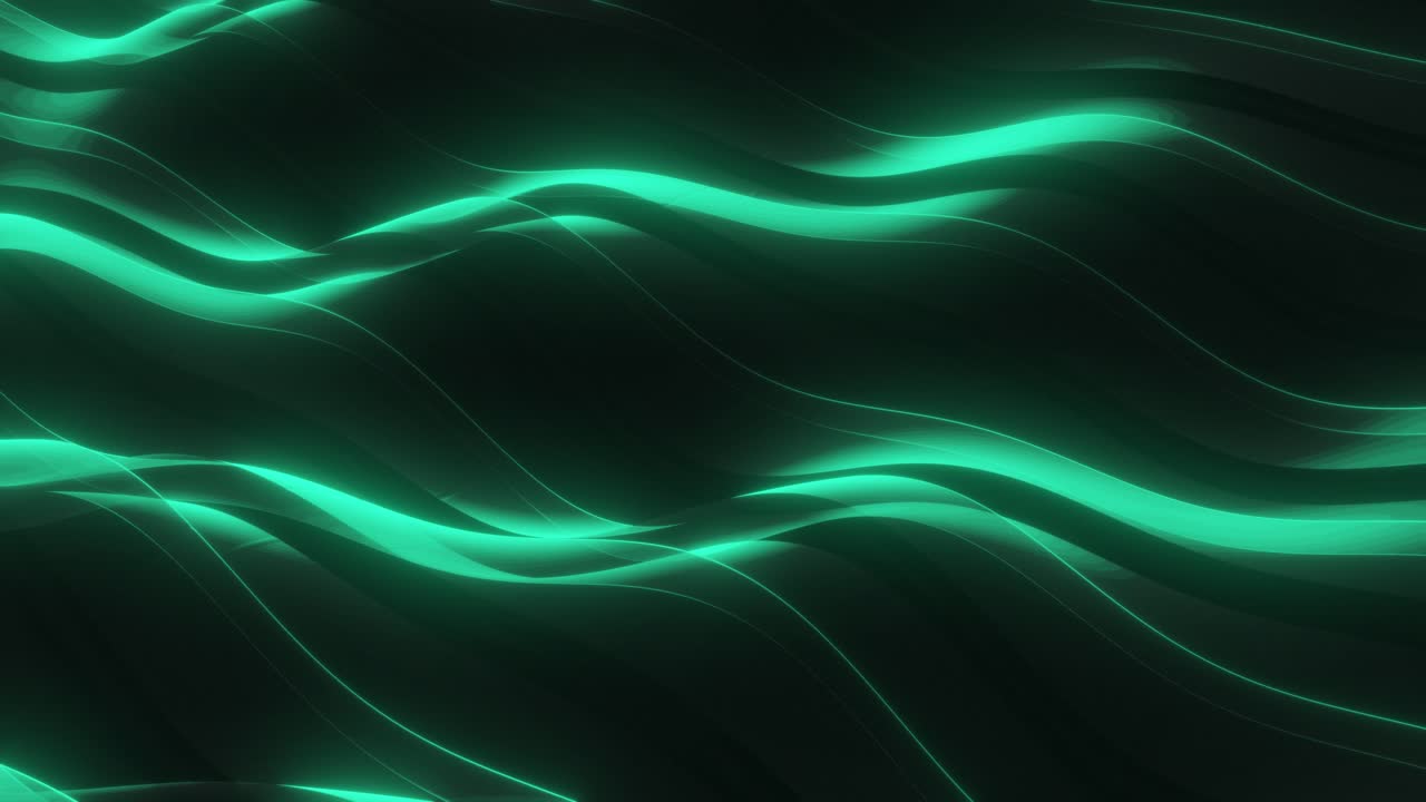 Abstract Neon Green Waves Background