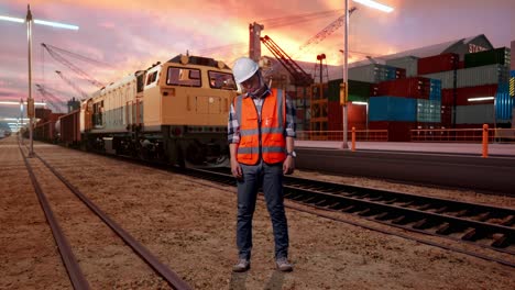 stressed worker at cargo port