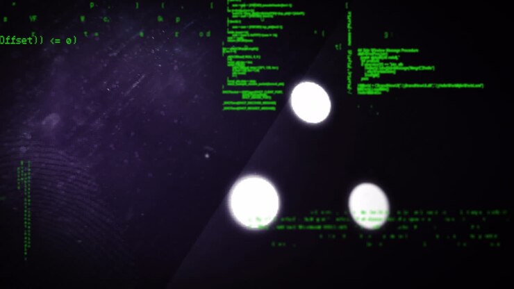 Animazione di anello di caricamento dati su sfondo nero