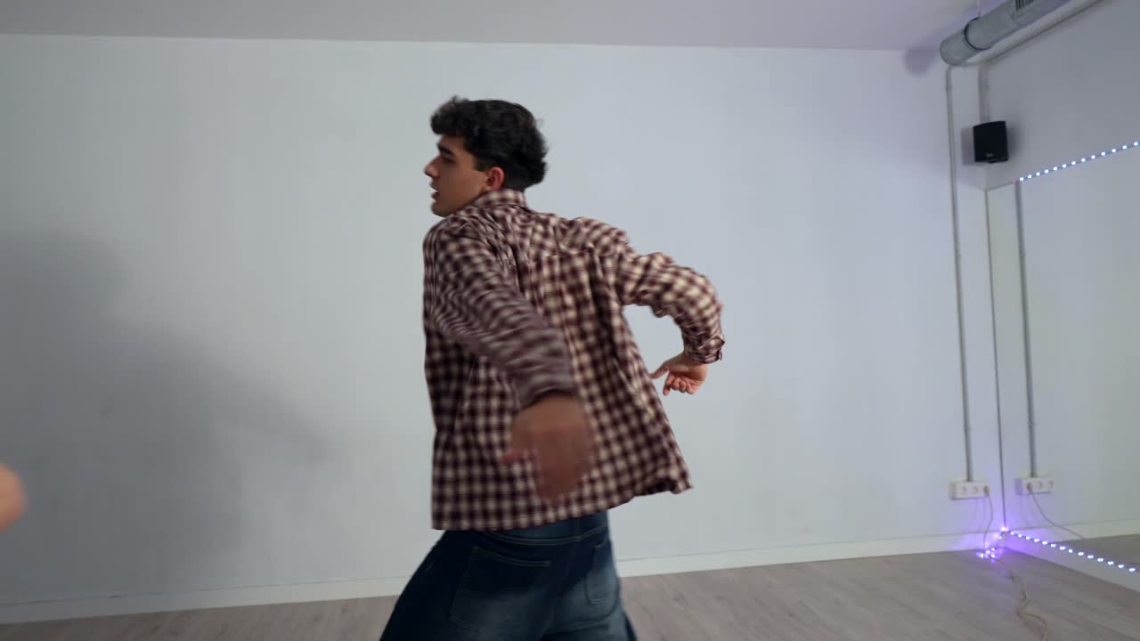 Man dancing in a studio