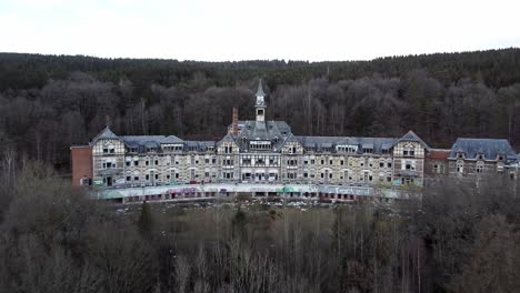 zoom out abandoned hospital in belgium