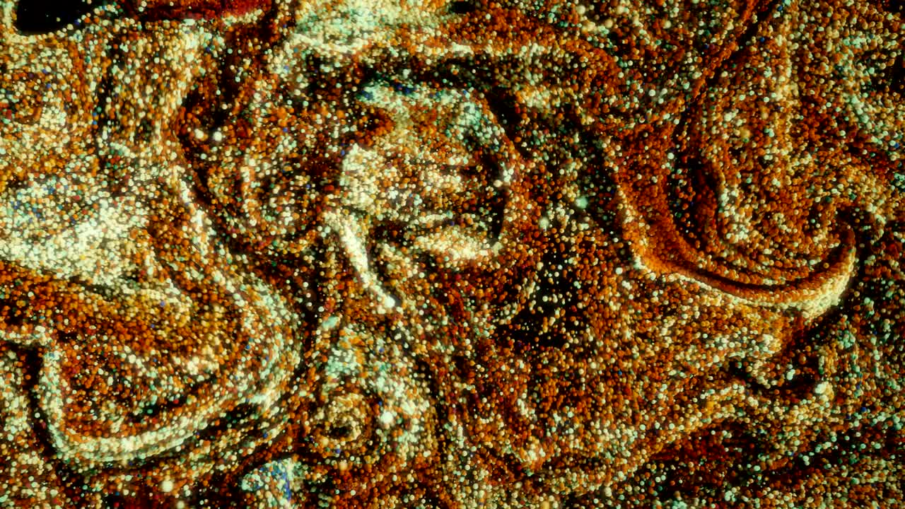 esferas abstractas girando como la pintura.