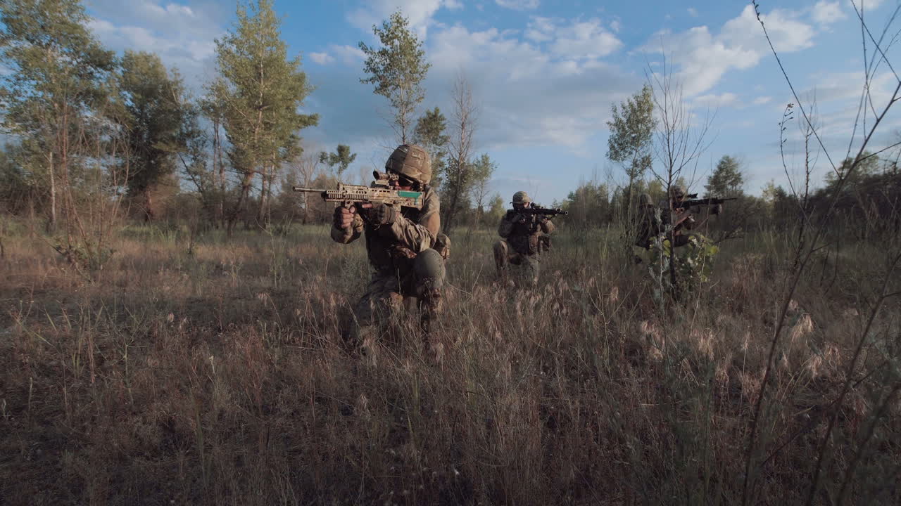 Military Personnel in Camouflage
