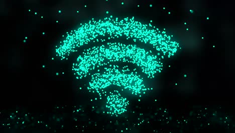 símbolo de wi-fi en brillo