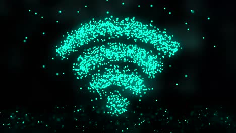 glowing wifi symbol