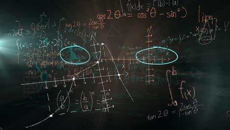 Mathematical-equations-floating-against-black-background