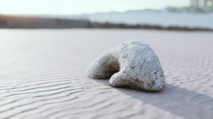 old white coral on sand beach