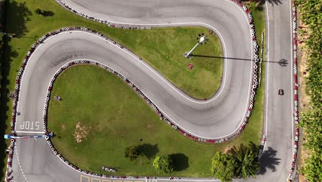 aerial view of go-kart track