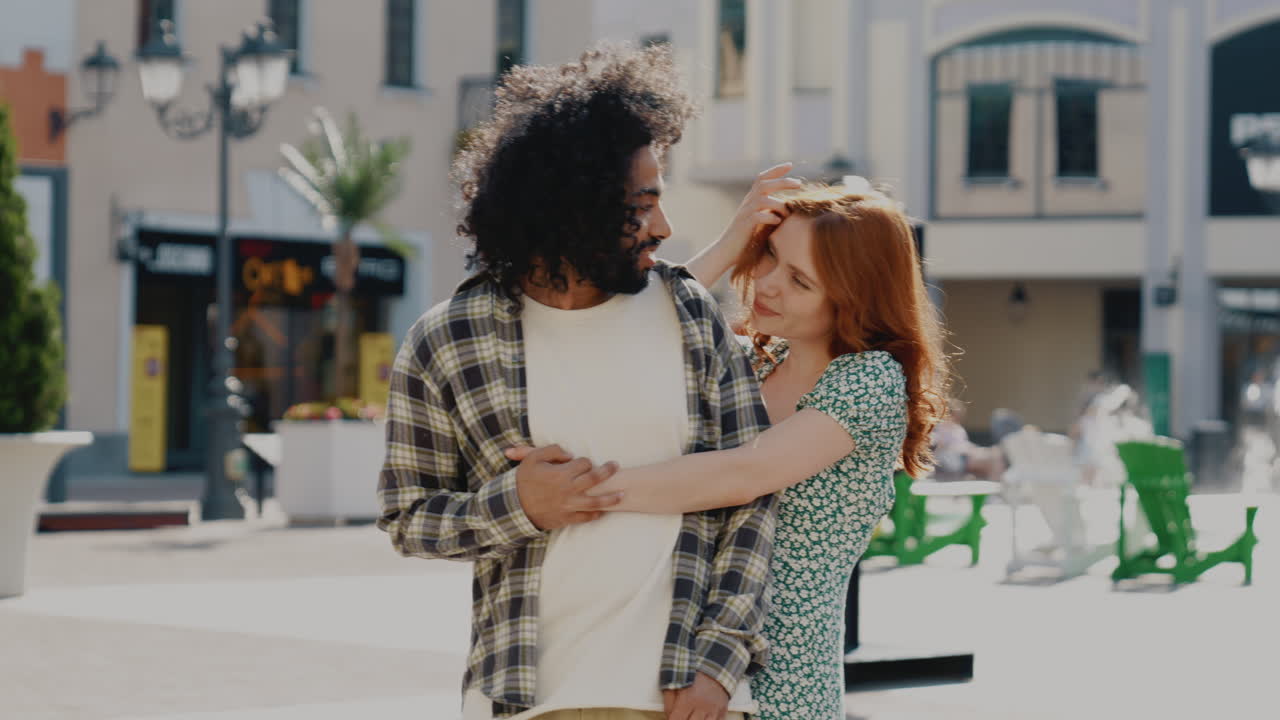 Couple Hugging Outdoors