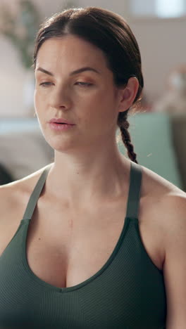 pregnant woman practicing yoga and meditation at home