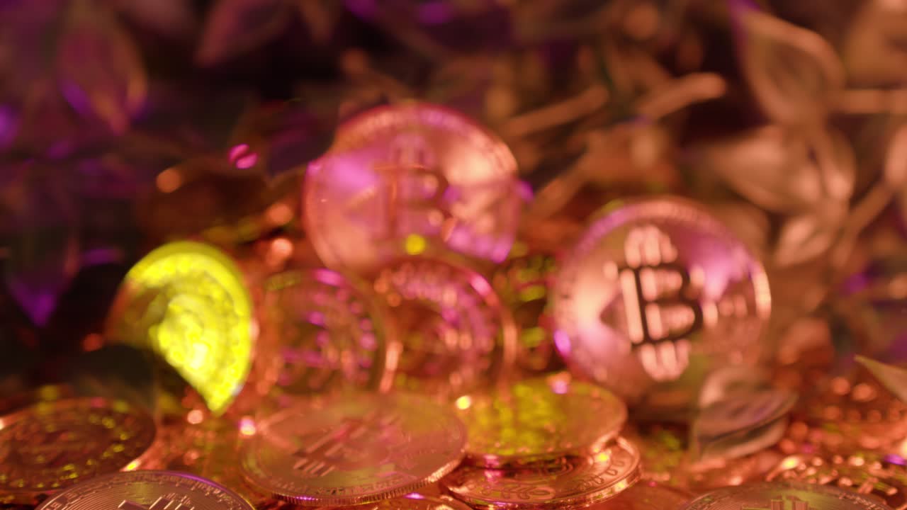 Pile of Bitcoin Cryptocurrency Coins