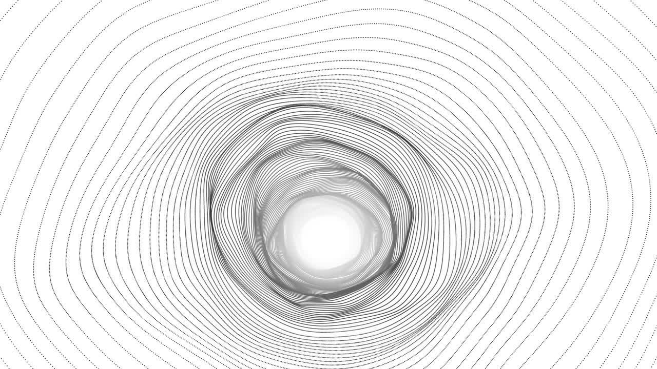 Abstract Background Animation - fly through swirling dotted tunnel