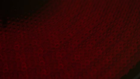 estufa eléctrica de cerámica roja - extremo de cerca