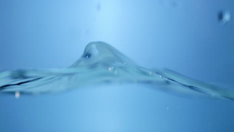 close-up of water bubbles in slow motion
