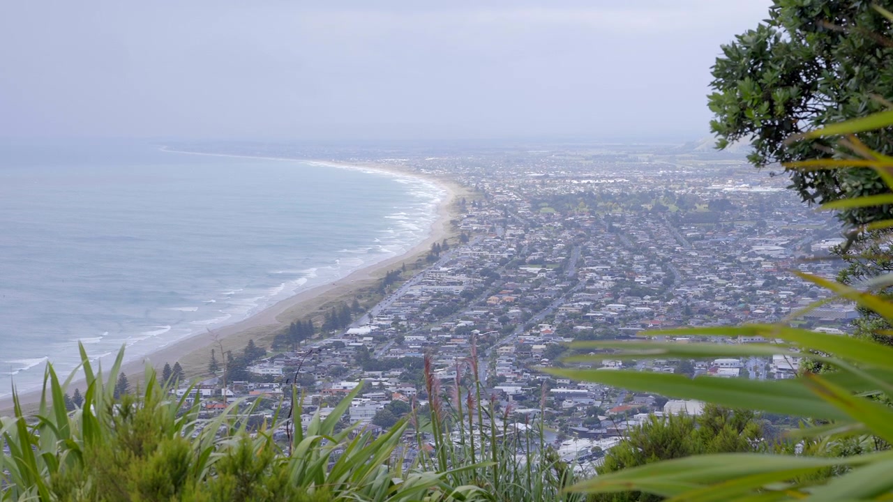 Vista ingrandita sulla città di Tauranga, coperto, suggestivo, mozzafiato