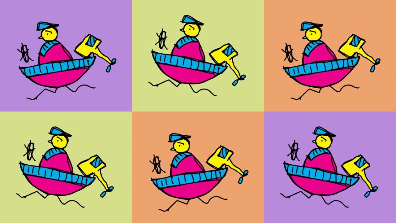 niños dibujando arte pop fondo sin costuras con tema de marinero