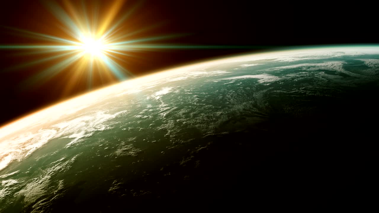 красивый вид на планету из космоса.