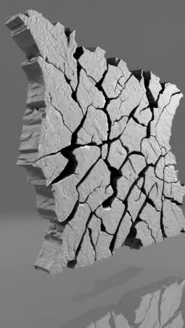 abstract 3d fractured grey surface