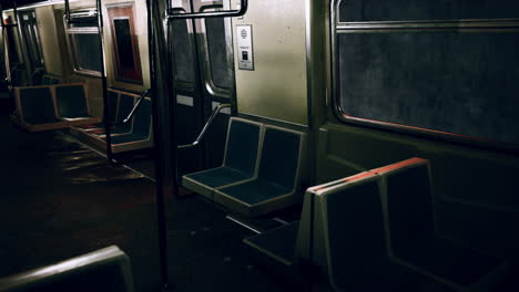 empty subway car interior