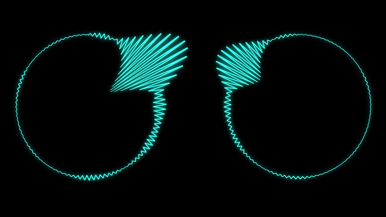 аудио спектр круг аудио визуализатор движущаяся графика