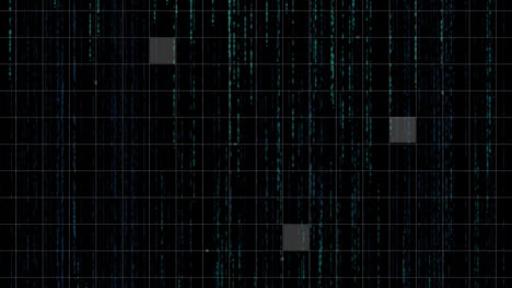 animação do processamento de dados digitais sobre fundo preto