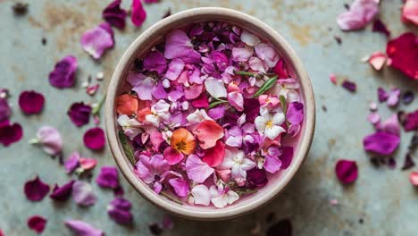 beautiful floral arrangement in bowl