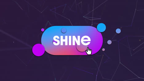 Animation-of-shine-text-over-network-of-connections-background