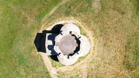 medieval stone church of st. nicholas (sveti nikola) from 12th century near nin, dalmatia, croatia