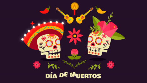 an animation of mexican festivity background